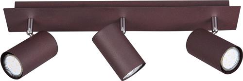 LED Plafondspot - Trion Mary - GU10 Fitting - 3-lichts - Rechthoek - Roestkleur - Aluminium