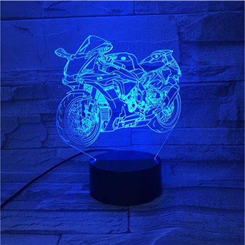 3D Led Lamp Met Gravering - RGB 7 Kleuren - Moter
