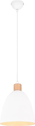 LED Hanglamp - Trion Jaguar - E27 Fitting - Rond - Mat Wit - Aluminium - Tot 40W