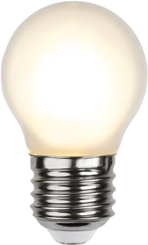 Kogellamp Frosted - E27- 1.5W -Extra Warm Wit (2700K) -Niet dimbaar -
