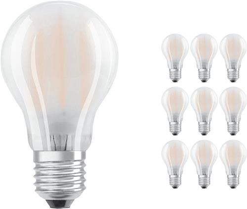 Voordeelpak 10x Ledvance CLASSIC LED E27 Peer Filament Mat 7.5W 1055lm - 827 Zeer Warm Wit | Vervangt 75W
