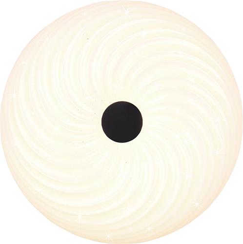 LED Plafondlamp - Torna Graty - 22W - Aanpasbare Kleur - Dimbaar - Afstandsbediening - Sterlicht - Rond - Mat Wit - Kunststof