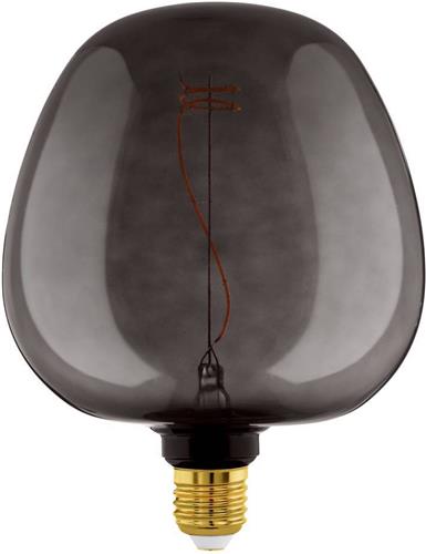 EGLO LED Lamp - E27 - Ø 19 cm - G190 - Zwart - 2000K - Dimbaar