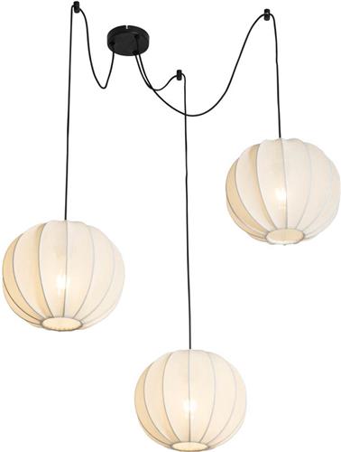 QAZQA plu - Design Hanglamp - 3 lichts - H 148 cm - Wit - Woonkamer | Slaapkamer | Keuken