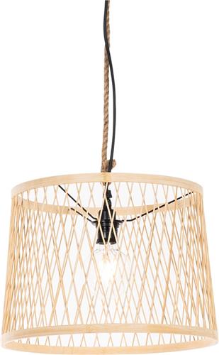 QAZQA calamus - Landelijke Hanglamp voor buiten - 1 lichts - Ø 40 cm - Naturel - Buitenverlichting