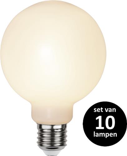 1.2W(E27) Matte Bol XL voor prikkabel (G95) -Extra Warm Wit (2700K) -Niet dimbaar - , Voor prikkabel - set van 10