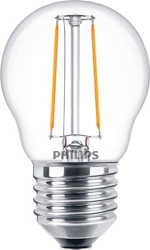 Philips - Corepro LEDluster E27 Kogel Filament Helder 2W 250lm - 827 Zeer Warm Wit | Vervangt 25W