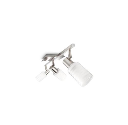 Plafondspot / Plafondlamp (3-lamps) PHILIPS myLiving Kauri, 5210317PN, Matt Chrome, Exclusief lichtbronnen, Doos is klein beetje beschadigd