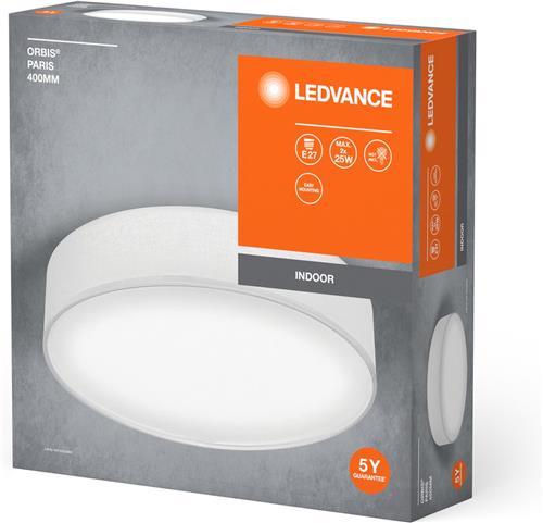 LEDVANCE ORBIS PARIS plafondlamp 400 mm, wit, 2XE27