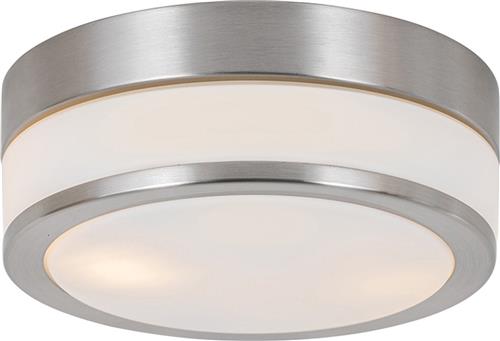 QAZQA flavi - Moderne Plafondlamp voor buiten - 2 lichts - Ø 23 cm - Staal - Buitenverlichting