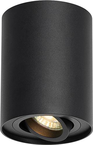 QAZQA rondoo up - Moderne LED Smart Plafondspot | Spotje | Opbouwspot incl. wifi - 1 lichts - Ø 9.7 cm - Zwart - Woonkamer | Slaapkamer | Keuken