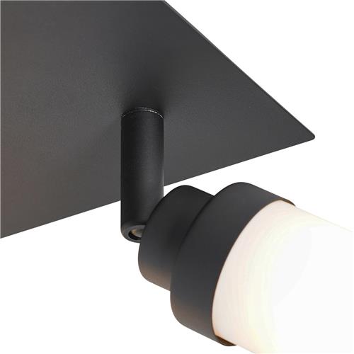 QAZQA japie - Moderne Wandlamp voor badkamer - 4 lichts - L 22 cm - Zwart -