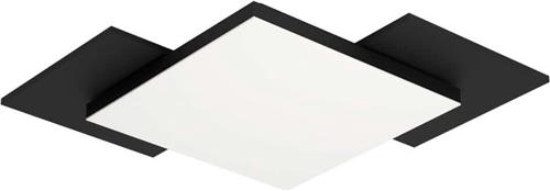 EGLO Tamuria Plafonnière - LED - Ø 28.5 cm - Zwart;Bruin