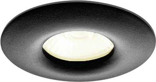 Inbouwspot Minea met Philips HUE White - voor badkamer / overkapping / buiten - inbouwspot - Zwart - rond - IP65 - GU10 - Buitendiameter: 82MM - boorgat: 70-75MM - min. Inbouwdiepte: 70MM