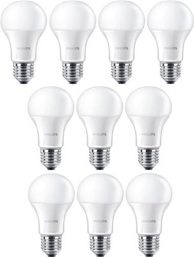 10 stuks Philips Led lamp E27 10W 1055lm 4000K Mat Niet dimbaar A60