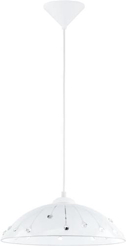 EGLO Vetro - Hanglamp - 1 Lichts - Ø350mm. - Wit, Helder