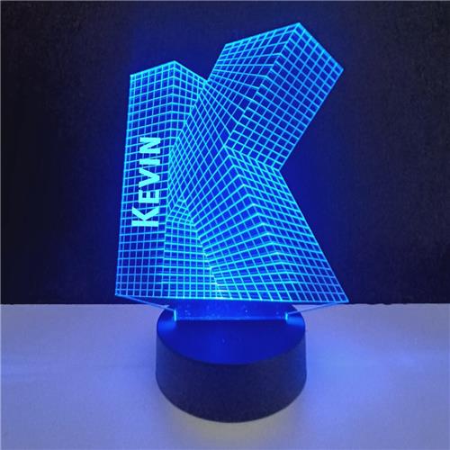 3D LED Lamp - Letter Met Naam - Kevin