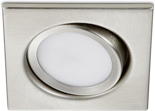 LED Spot - Inbouwspot - Torna Roluno - 5W - Warm Wit 3000K - Vierkant - Mat Nikkel - Aluminium