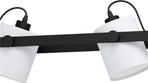 EGLO Hornwood 1 Hanglamp - E27 - 110 cm - Zwart/Wit