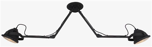 Briljante lamp Carmen plafondspot 2flg zwart korund