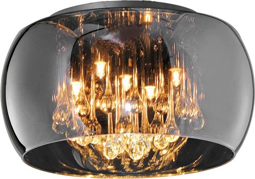 LED Plafondlamp - Trion Vapiro - G9 Fitting - Dimbaar - Rond - Mat Chroom - Glas