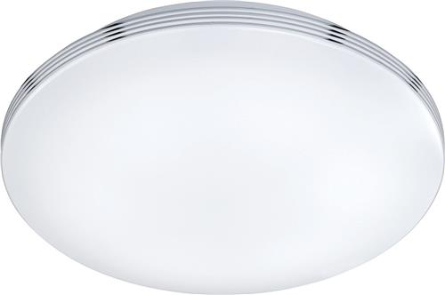LED Plafondlamp - Badkamerlamp - Trion Apity - Opbouw Rond 24W - Spatwaterdicht IP44 - Dimbaar - Warm Wit 3000K - Glans Chroom - Aluminium