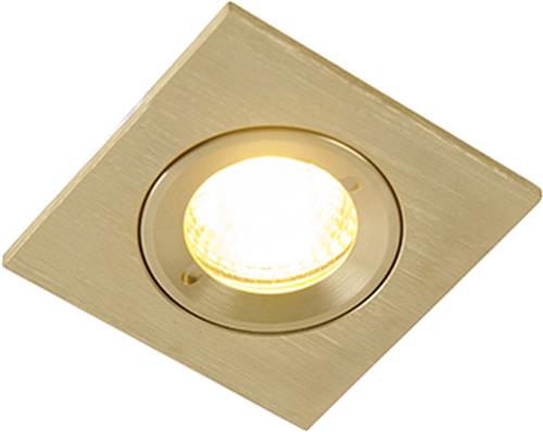 QAZQA xena - Moderne Inbouwspot voor badkamer - 1 lichts - L 8 cm - Goud/messing -