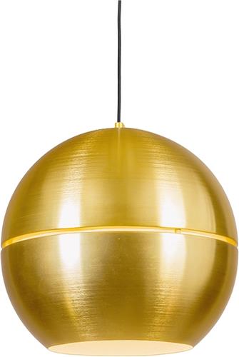 QAZQA Slice - Retro Hanglamp - 1 lichts - Ø 400 mm - Goud/messing - Woonkamer | Slaapkamer | Keuken