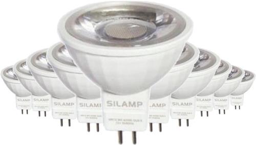 Ledlamp GU5.3 / MR16 12V 8W SMD 80 ° (10 stuks) - Wit licht - Overig - Pack de 10 - Wit Neutre 4000K - 5500K - SILUMEN