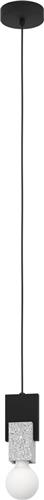 EGLO Lobatia Hanglamp - E27 - Staal;Hout - Zwart;Wit;Grijs
