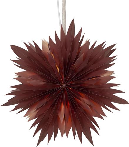 Star Trading papieren ster Dis, donkerrood, met franje, kerstdecoratie, 45 cm