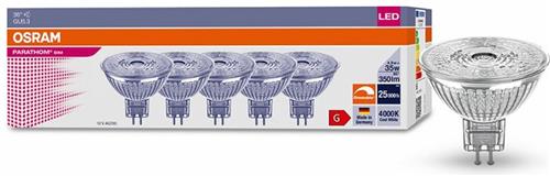 Doos 5 stuks Osram LED MR16 4.9W/940 36º GU5.3 350lm Dimbaar Ø5cm Cri90