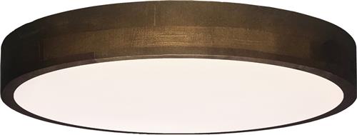 Brilliant - Plafonnier LED Slimline - Dark Wood/White -  50cm - 60W