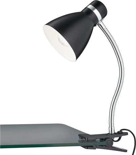 LED Klemlamp - Trion Sora - E27 Fitting - Mat Zwart - Metaal