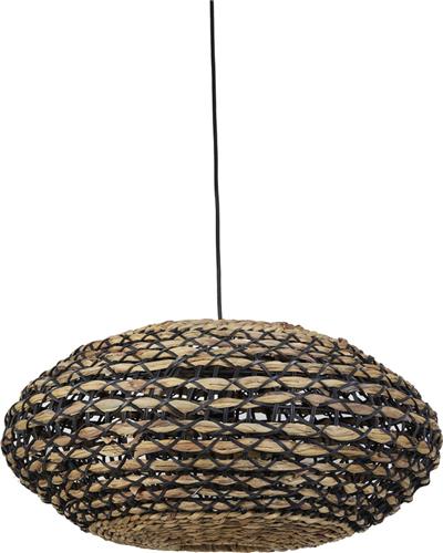Light & Living Tripoli Hanglamp - Rotan Naturel/Zwart - Ø60x29,5cm