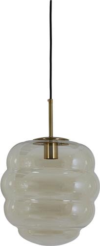 Light & Living Hanglamp Misty - Smoke Glas - 30x30x37cm - Modern - Hanglampen Eetkamer, Slaapkamer, Woonkamer