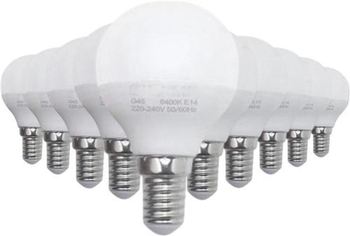 E14 LED-lamp 8W 220V G45 300 ° (10 stuks) - Warm wit licht - Overig - Pack de 10 - Wit Chaud 2300K - 3500K - SILUMEN