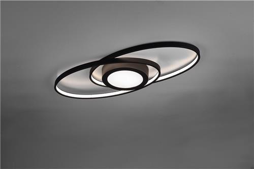 LED Plafondlamp - Torna Galon - 27W - Warm Wit 3000K - Dimbaar - Rond - Mat Antraciet - Aluminium