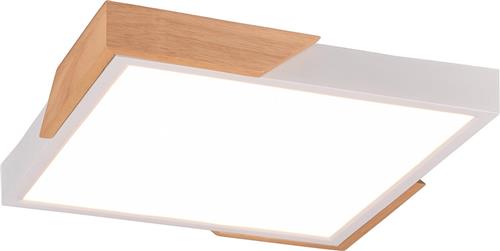 LED Plafondlamp - Plafondverlichting - Torna Mirza - 20W - Warm Wit 3000K - Dimbaar - Vierkant - Mat Wit - Kunststof