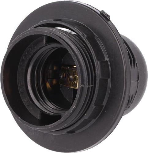 E27 fitting - Met kraag - 41mm - Zwart