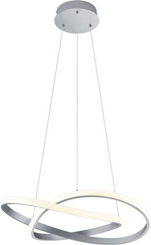 LED Hanglamp - Hangverlichting - Trion Corcy - 27.5W - Warm Wit 3000K - Dimbaar - Rond - Mat Nikkel - Aluminium