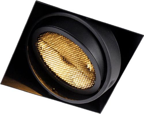 QAZQA Inbouwspot zwart GU10 AR111 Trimless - Oneon Honey