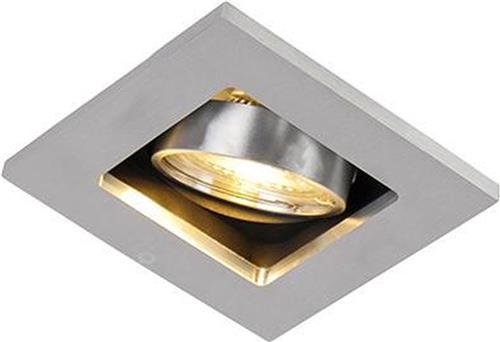 QAZQA qure - Moderne Dimbare LED Smart Inbouwspot incl. wifi met Dimmer - 1 lichts - L 100 mm - Staal - Woonkamer | Slaapkamer | Keuken