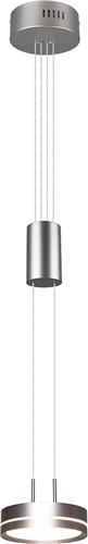 LED Hanglamp - Hangverlichting - Trion Franco - 7.2W - 1-lichts - Warm Wit 3000K - Dimbaar - Rond - Mat Nikkel - Aluminium