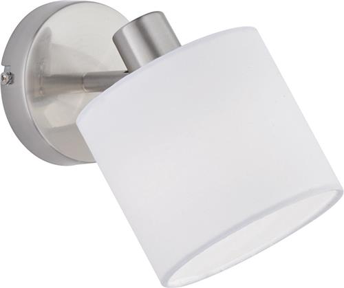 LED Wandspot - Wandverlichting - Trion Torry - E14 Fitting - Rond - Mat Nikkel - Aluminium