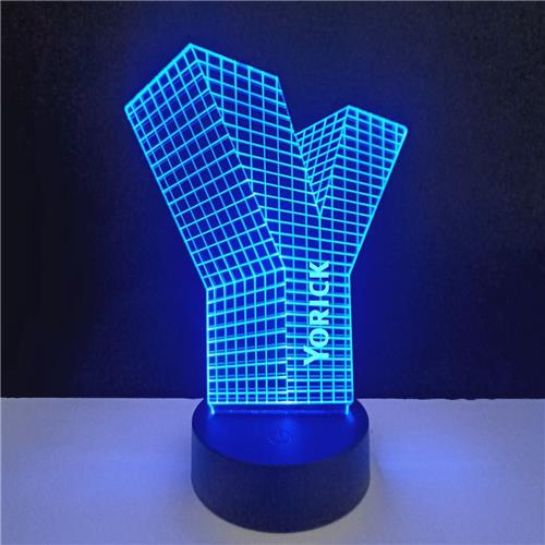 3D LED Lamp - Letter Met Naam - Yorick