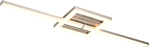 LED Plafondlamp - Plafondverlichting - Trion Aile - 17W - Warm Wit 3000K - Draaibaar - Mat Nikkel - Metaal