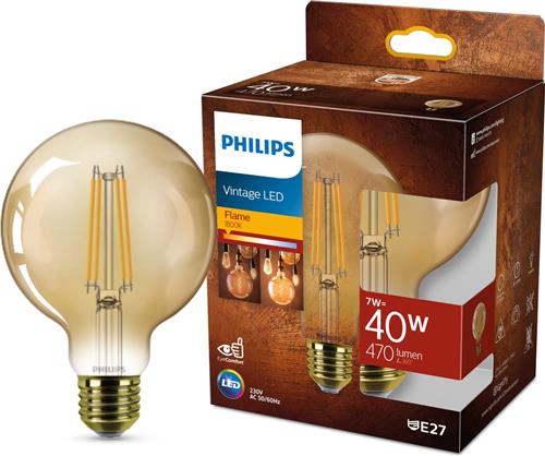 Philips LED Globe Spiraal Goud - 40 W - E27 - Niet Dimbaar extra warmwit licht