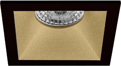 Premium Inbouwspot Marx Goud, Zwart Verdiepte vierkante spot Warm Wit (3000K) Met Philips LED