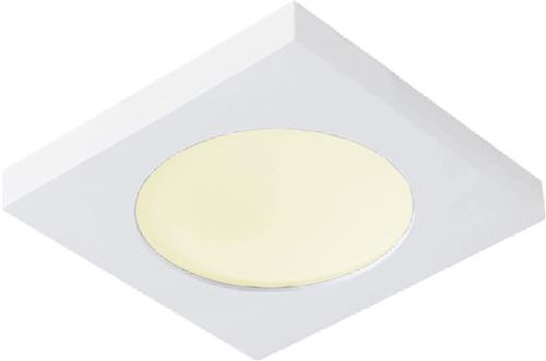 IP44 Inbouwspot Tindra met Philips HUE White - inbouwspot - Wit - vierkant - voor badkamer / overkapping / buiten - IP44 - GU10 - Buitendiameter: 80MM - boorgat: 60-73MM - min. Inbouwdiepte: 60MM